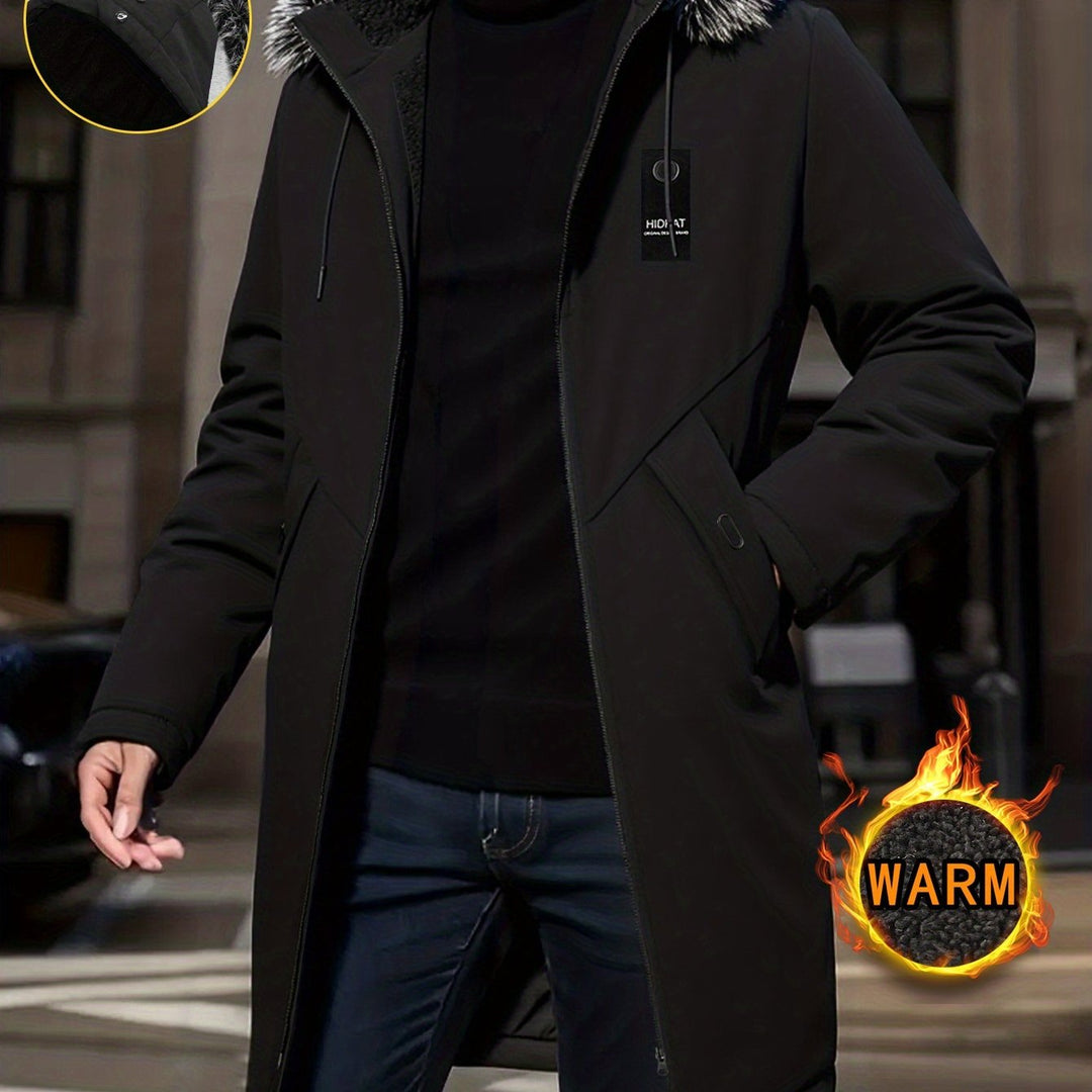 Nolan mens faux fur trim hooded parka
