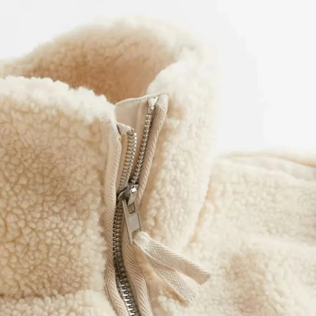 Fern | Womens Oversized Teddy Fleece Zip Jacket