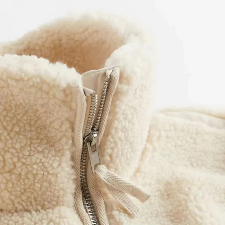 Fern | Womens Oversized Teddy Fleece Zip Jacket