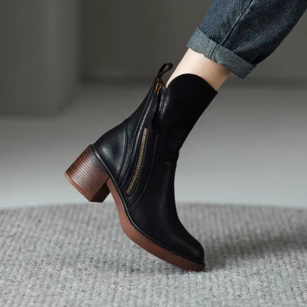 Womens block heel ankle boots, view 10