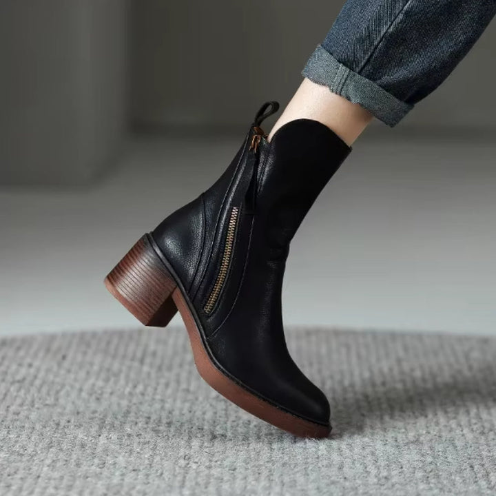 Womens block heel ankle boots, view 10