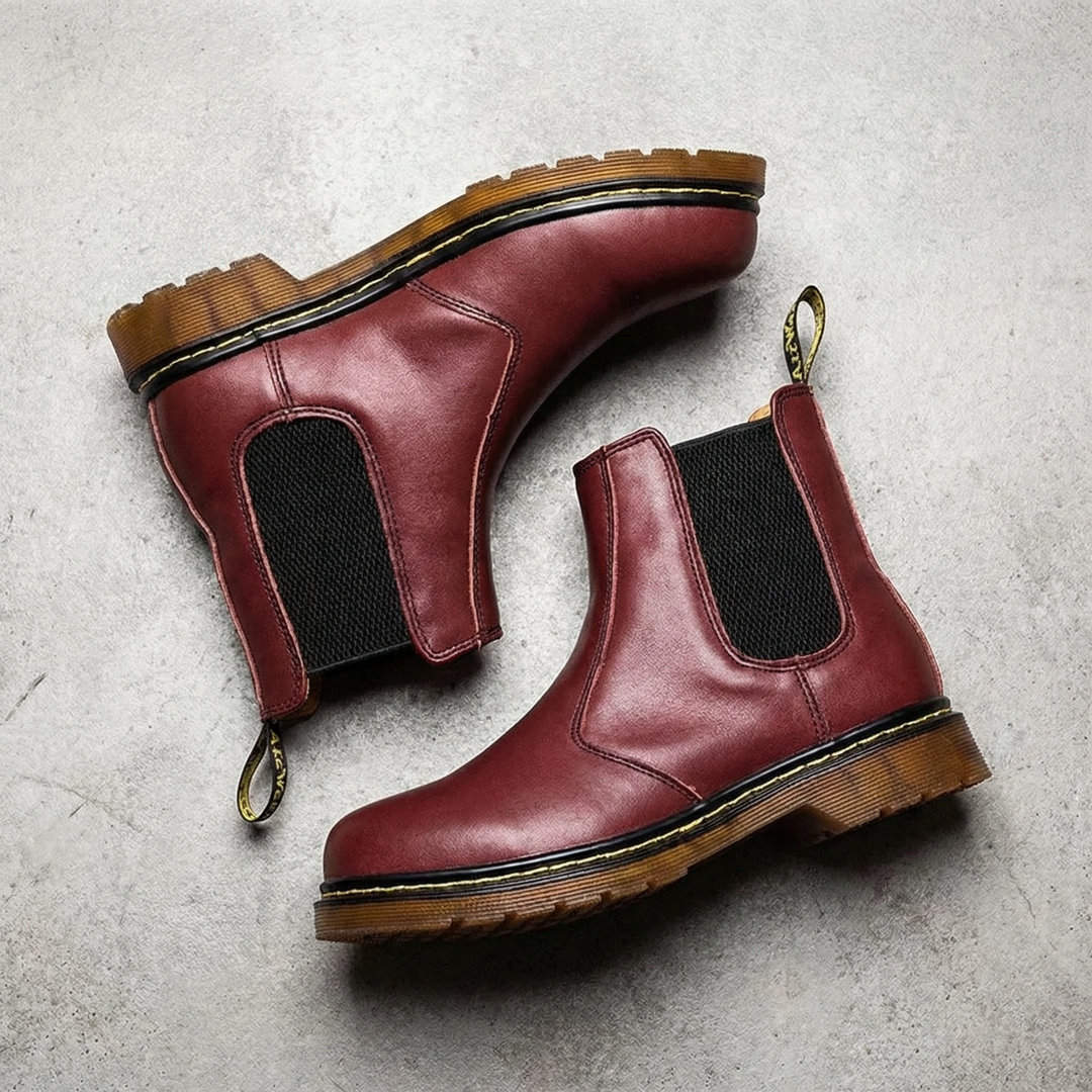 Finley mens leather Chelsea boots