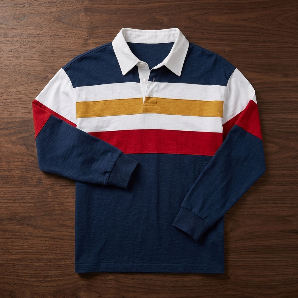Phil | Rugby Shirt Striped Cotton Collared