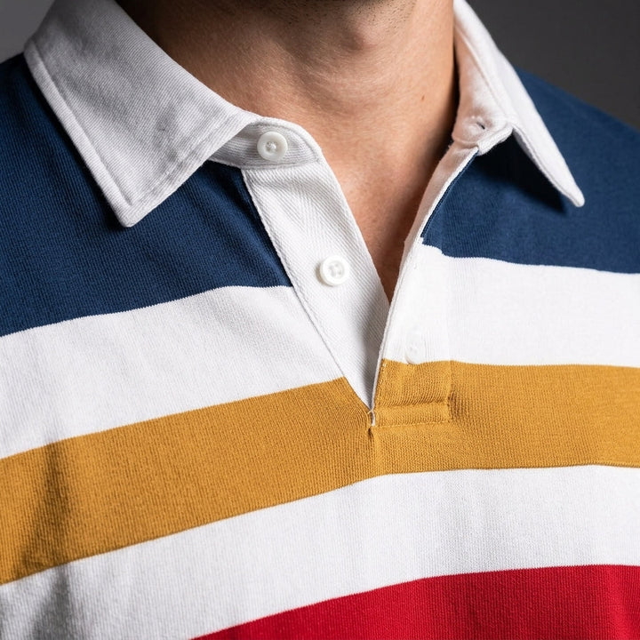 Phil | Rugby Shirt Striped Cotton Collared