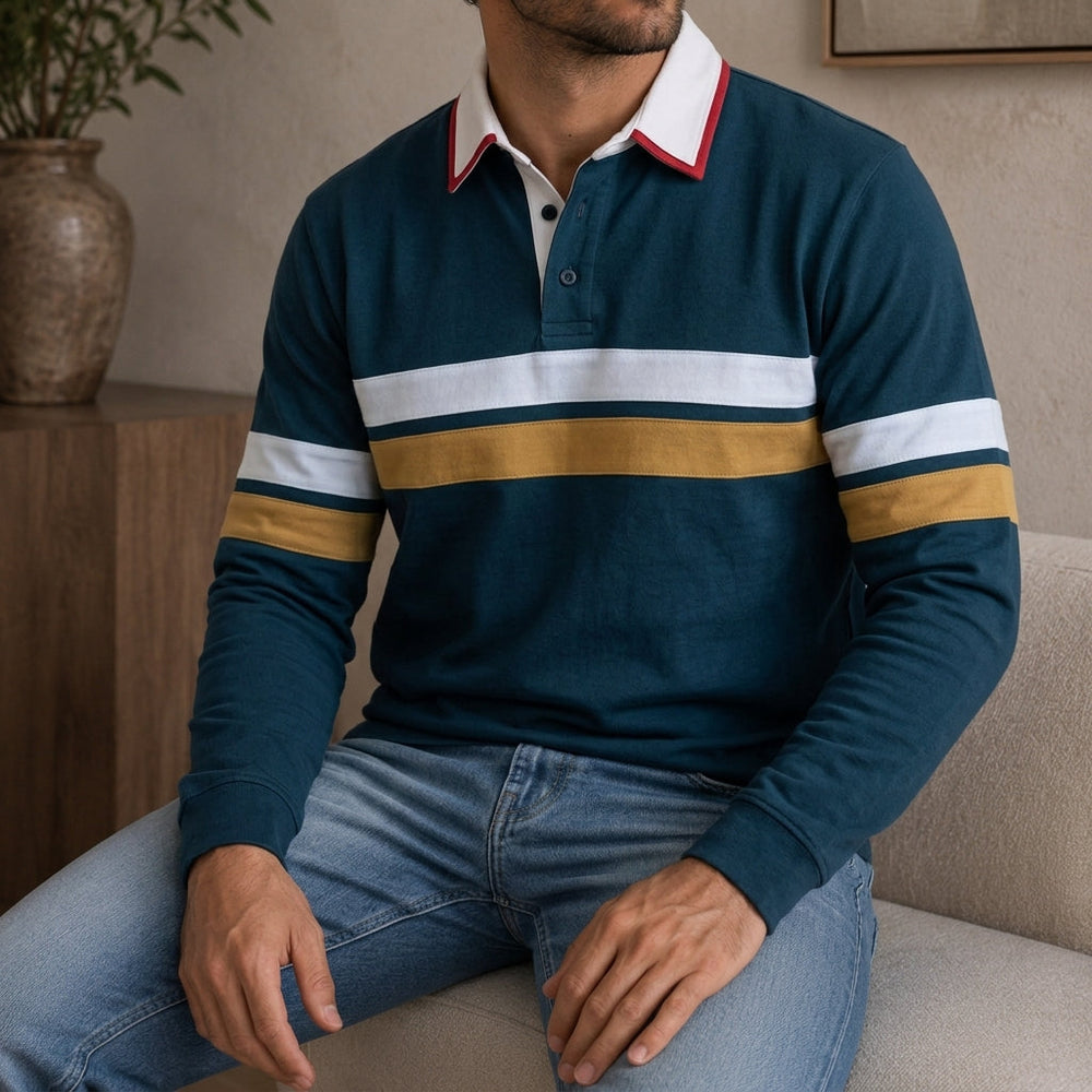Phil mens striped rugby shirt