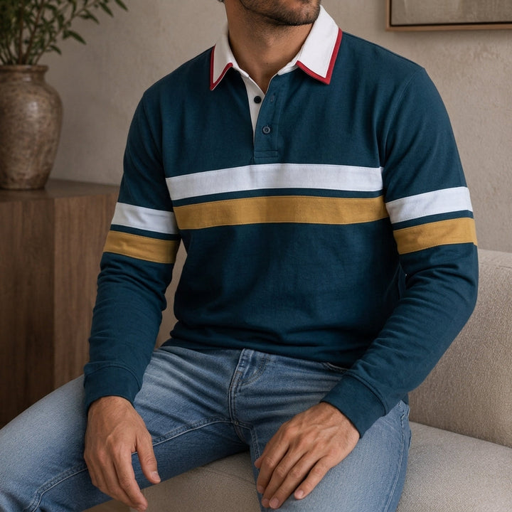 Phil mens striped rugby shirt