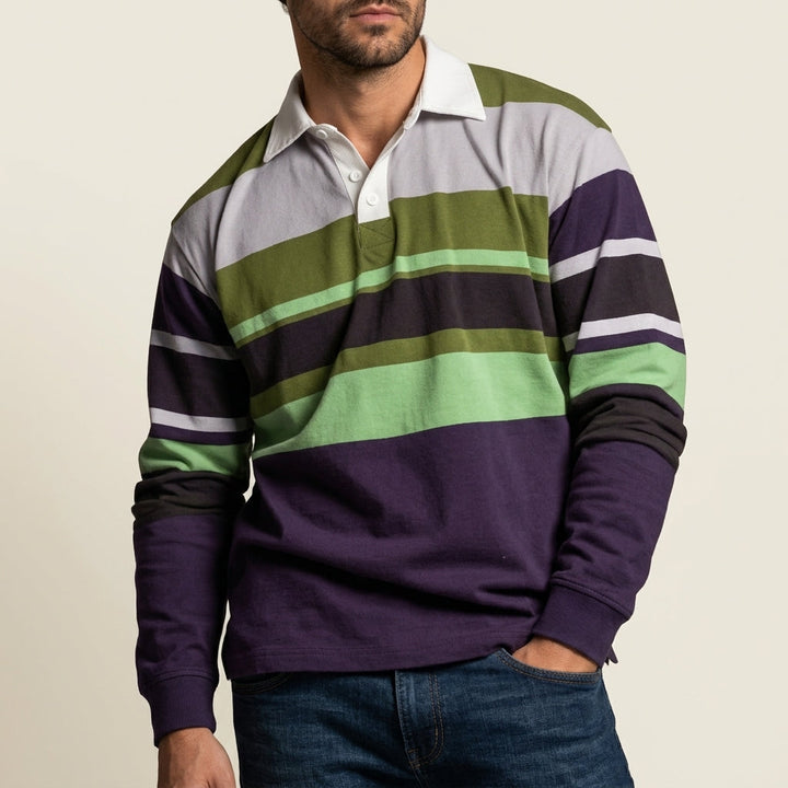 Phil | Rugby Shirt Striped Cotton Collared