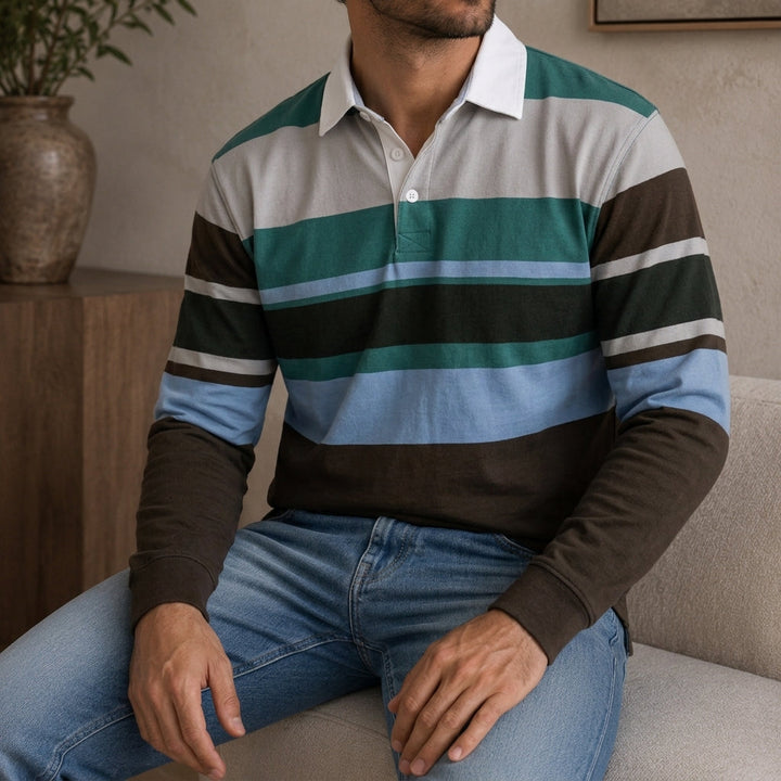 Phil mens striped rugby shirt