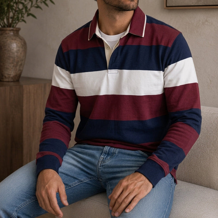 Phil mens striped rugby shirt