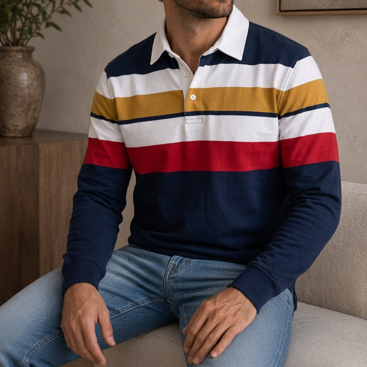 Phil mens striped rugby shirt