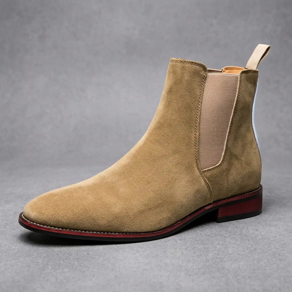 Liam mens suede Chelsea boots side view