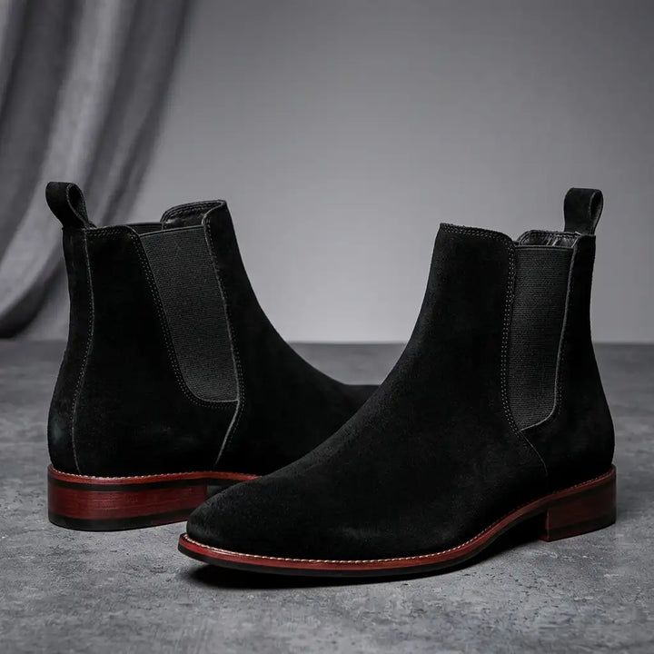 Liam mens suede Chelsea boots detail