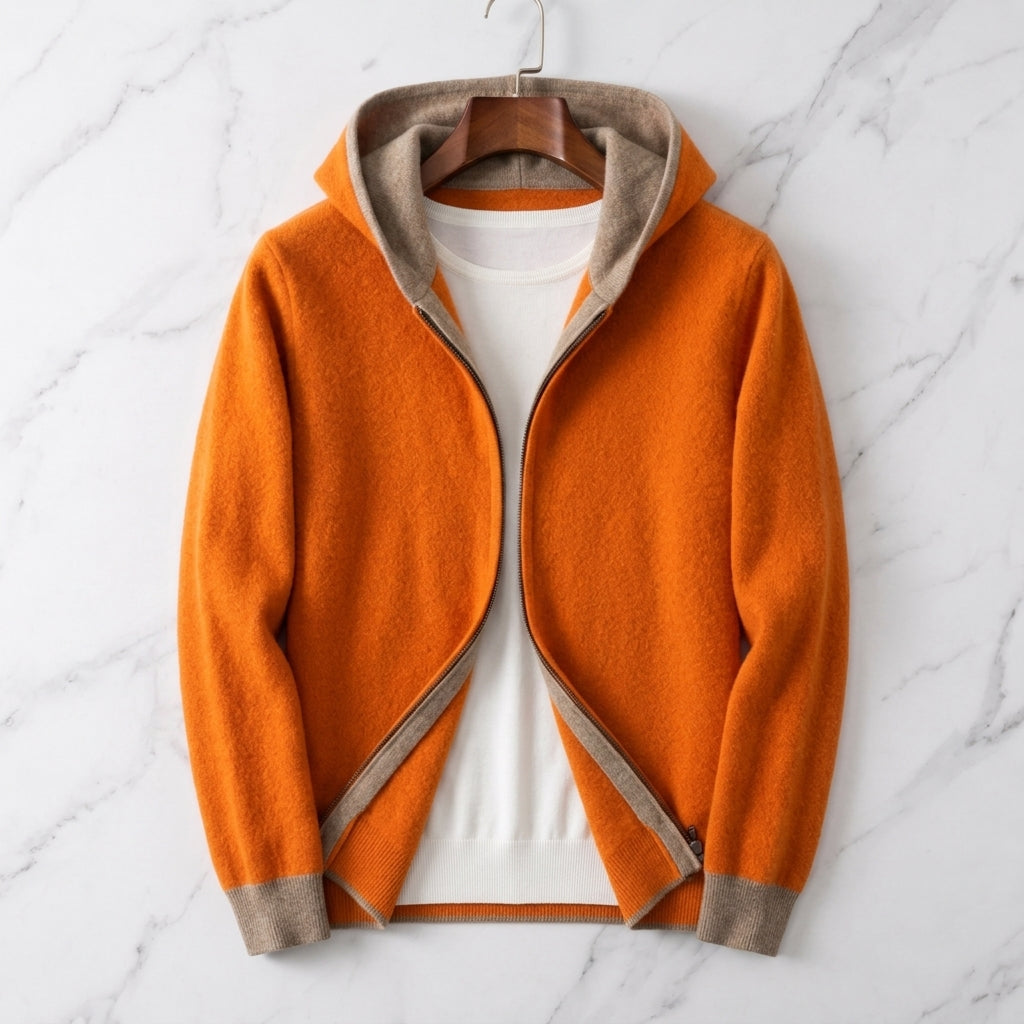 Parker hooded zip knit cardigan