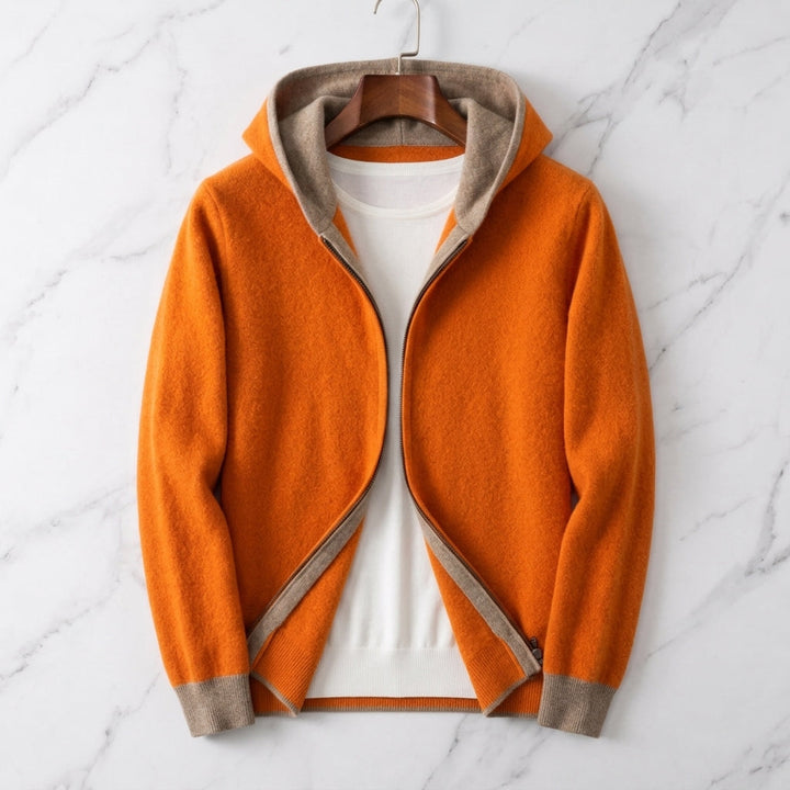 Parker hooded zip knit cardigan