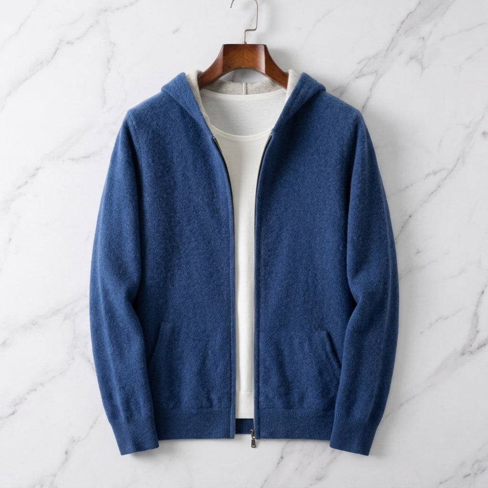 Parker hooded zip knit cardigan