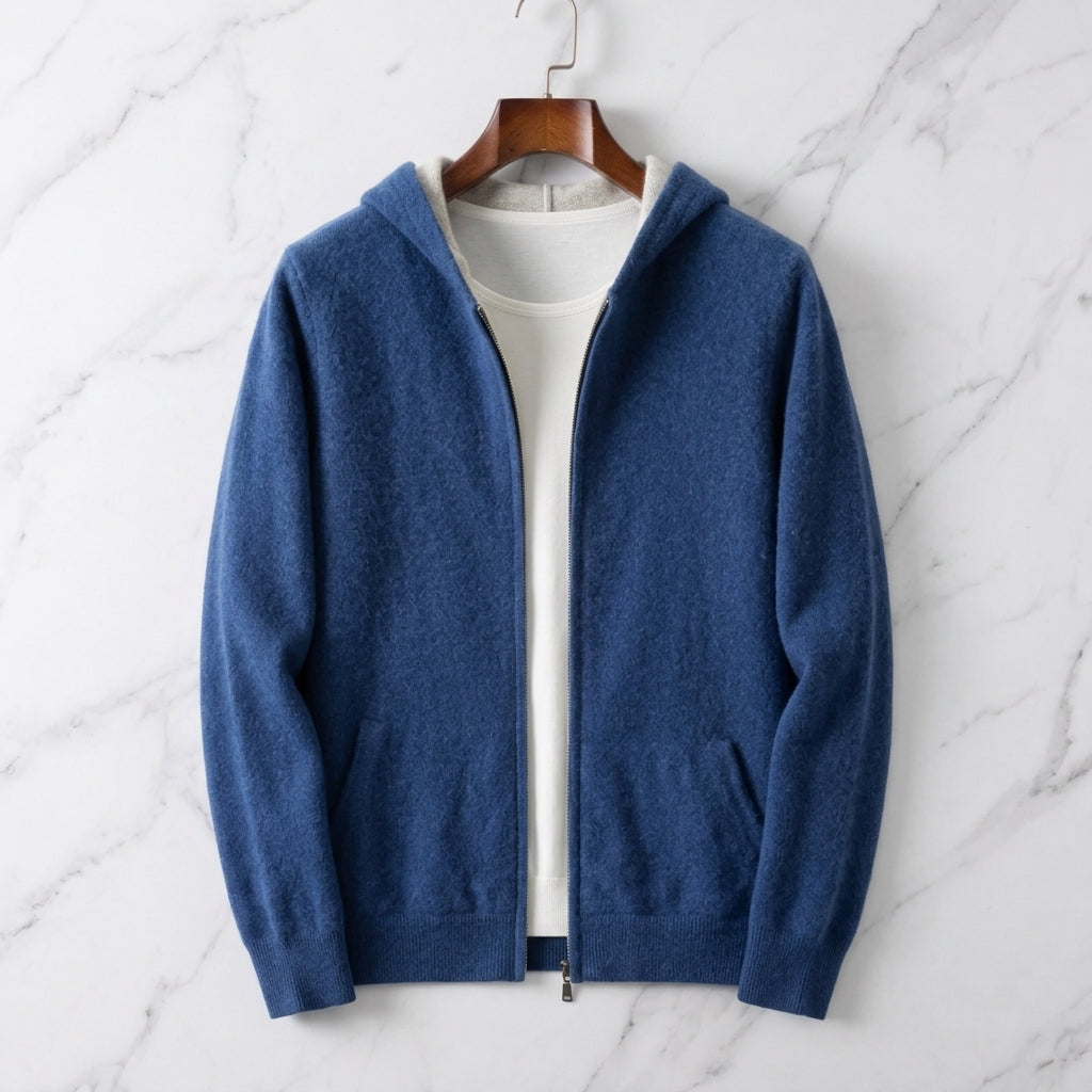Parker hooded zip knit cardigan