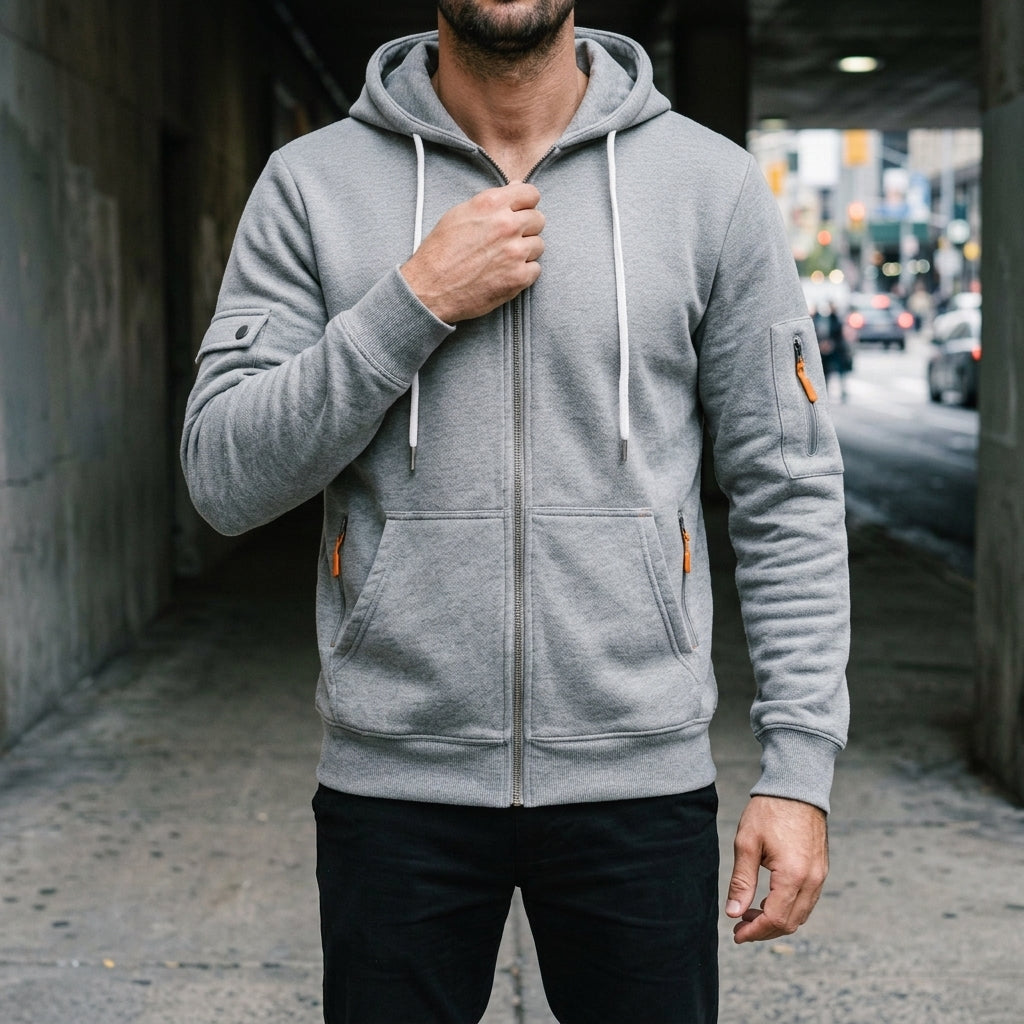 Evan mens zip up hoodie