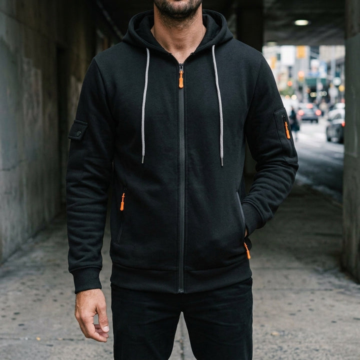 Evan | Zip Hooded Sweatshirt with Pockets