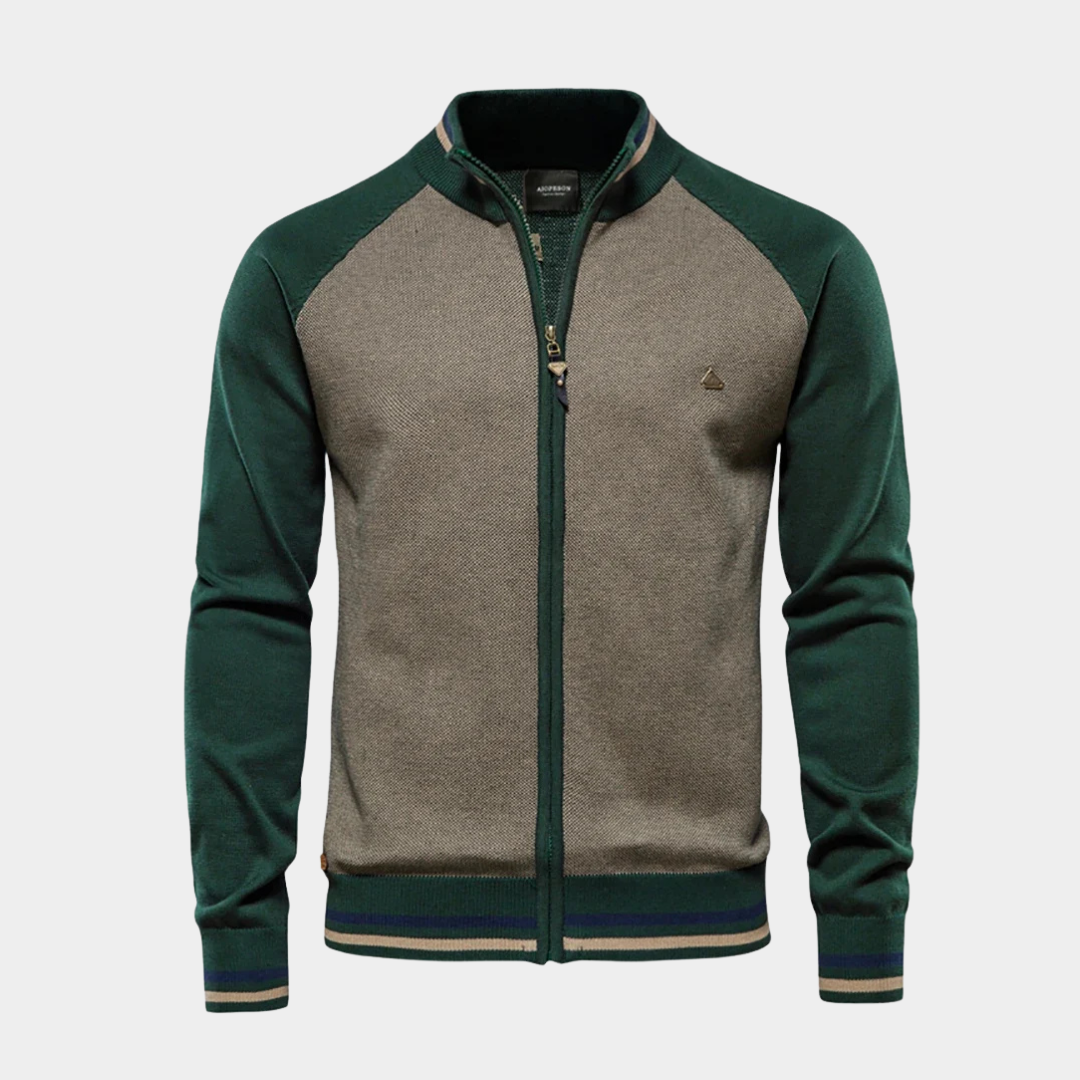 Miles | Mens Fitted Knitted Zip Cardigan
