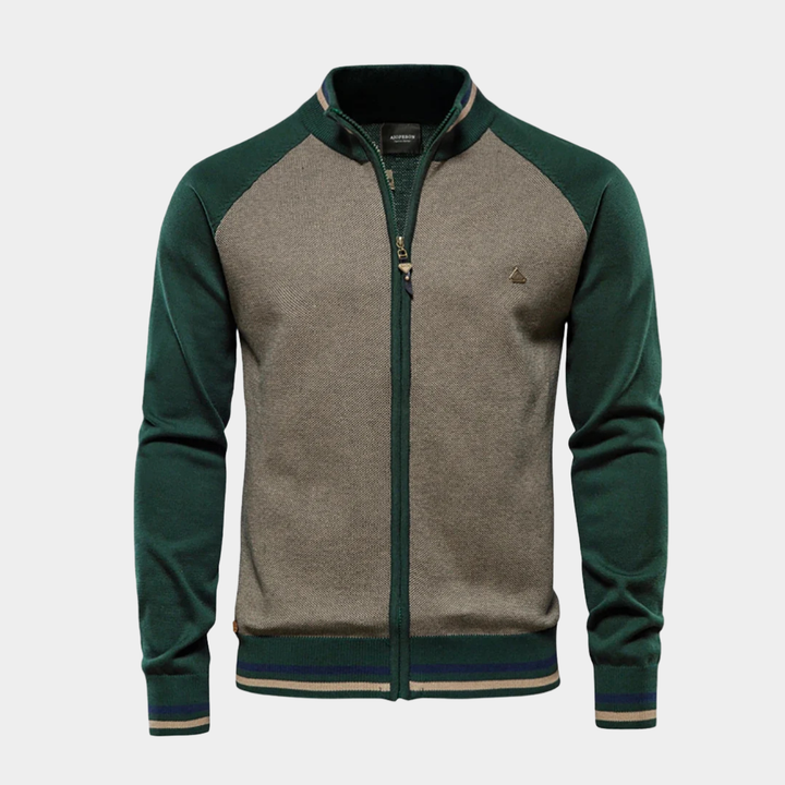 Miles | Mens Fitted Knitted Zip Cardigan