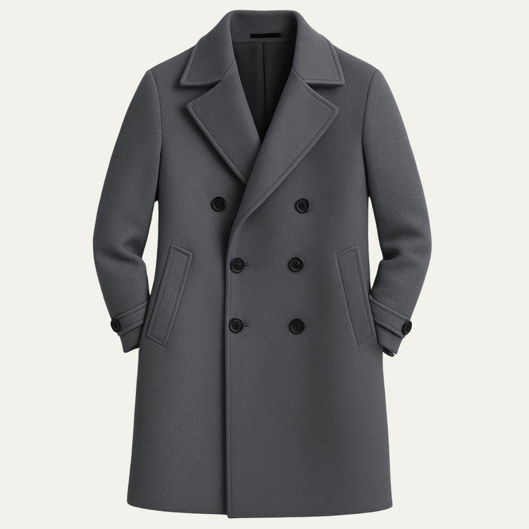 Grady | Mens Double-Breasted Wool Overcoat
