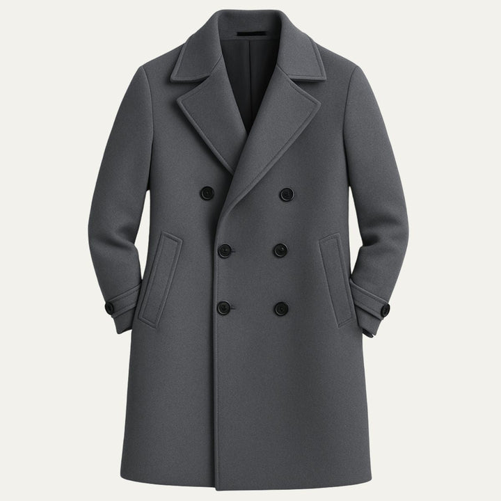 Grady | Mens Double-Breasted Wool Overcoat