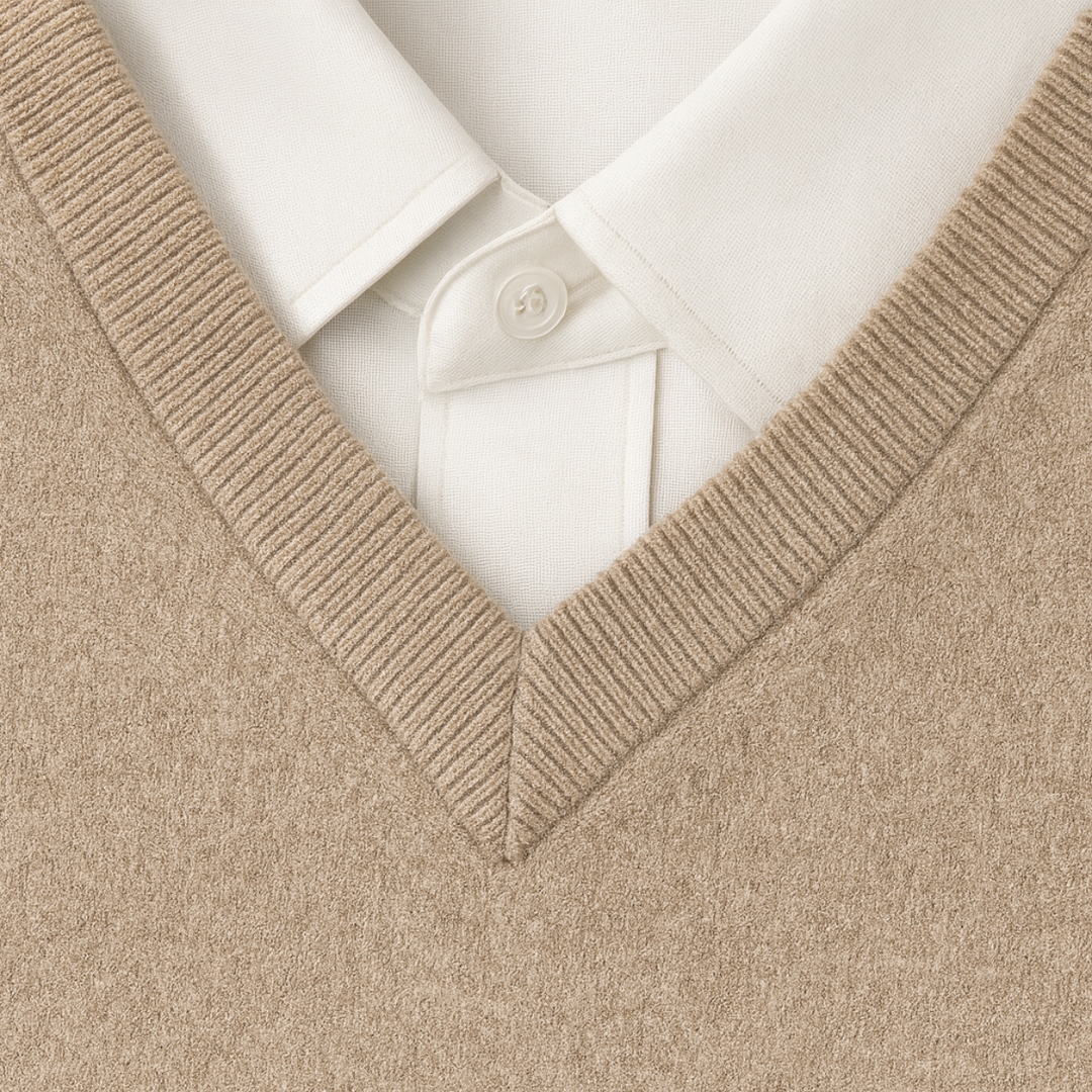 Caleb | Mens V-Neck Pullover Sweater Knit