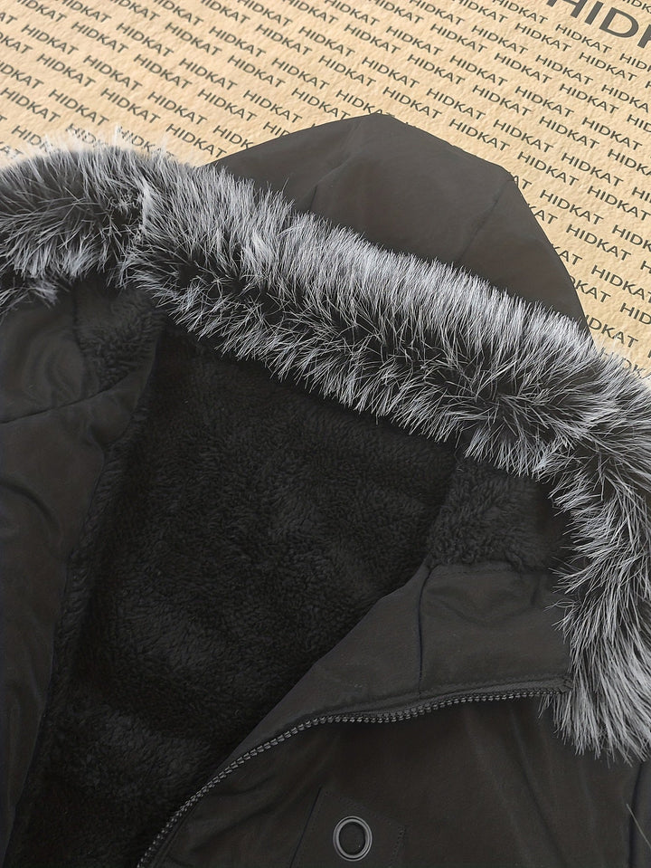 Nolan | Hooded Faux Fur Trim Parka Jacket Men