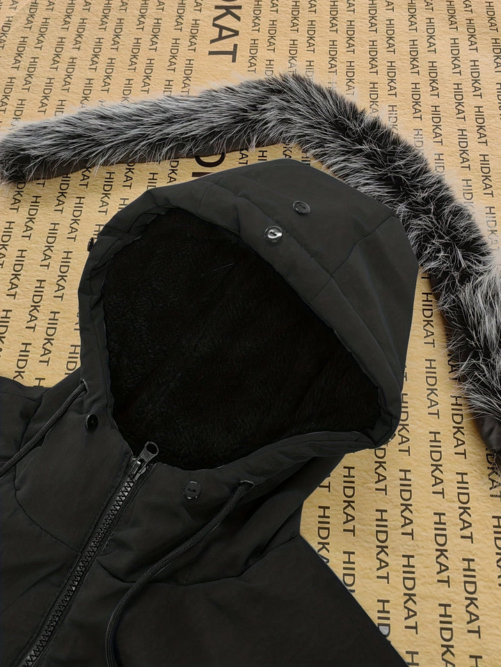 Nolan mens faux fur trim hooded parka