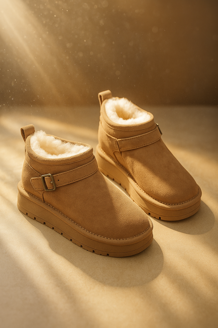 Peyton | Buckle Strap Suede Lined Winter Boots