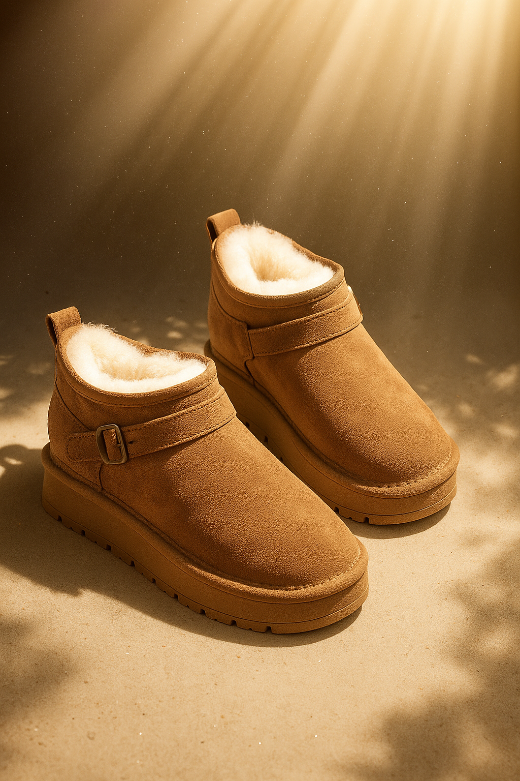 Peyton | Buckle Strap Suede Lined Winter Boots