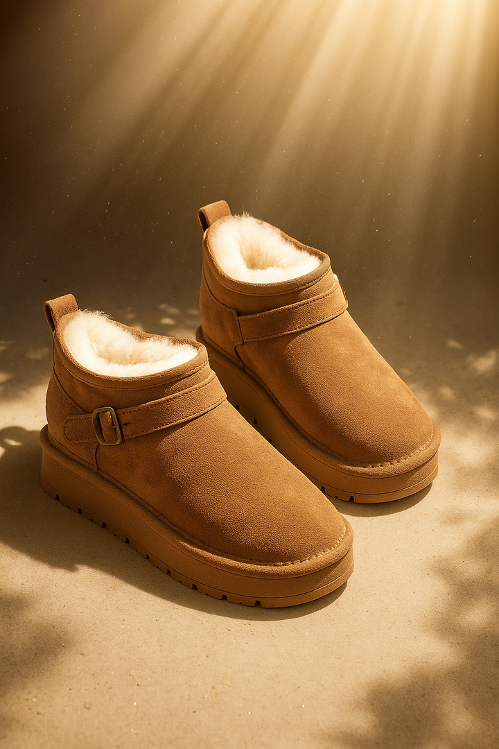 Peyton | Buckle Strap Suede Lined Winter Boots