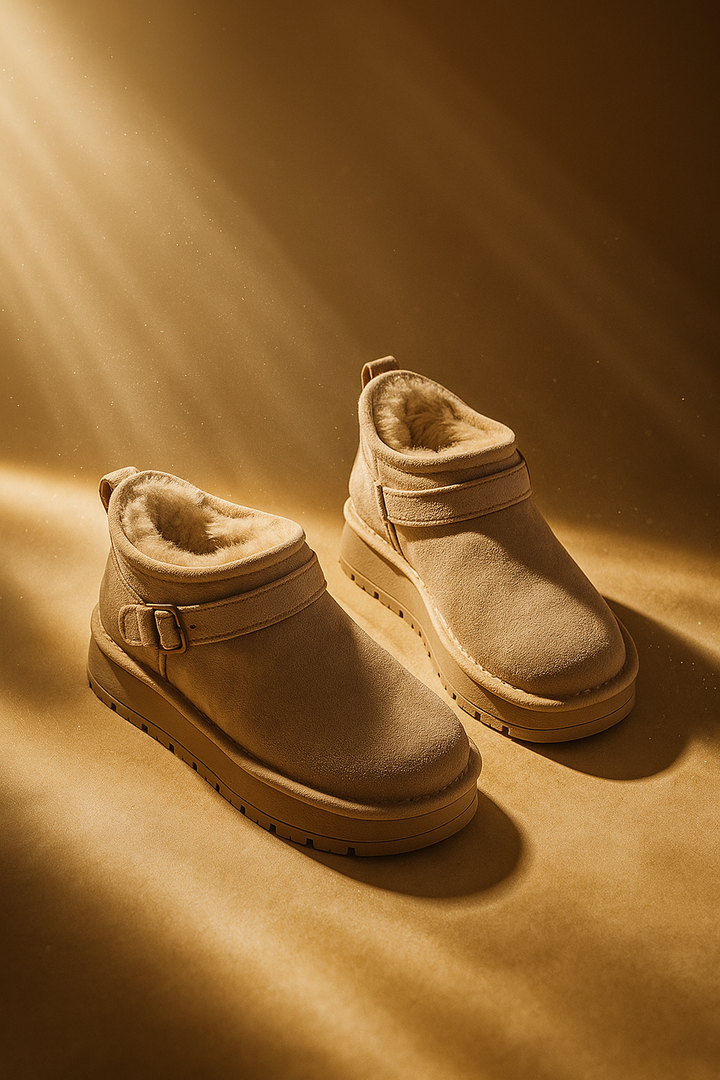 Peyton | Buckle Strap Suede Lined Winter Boots