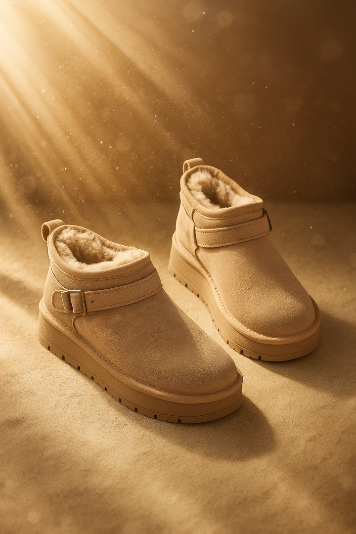 Peyton | Buckle Strap Suede Lined Winter Boots