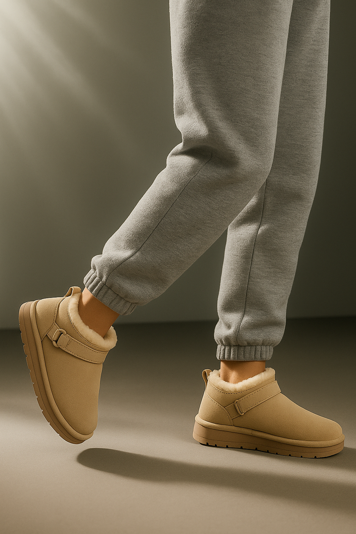 Peyton | Buckle Strap Suede Lined Winter Boots