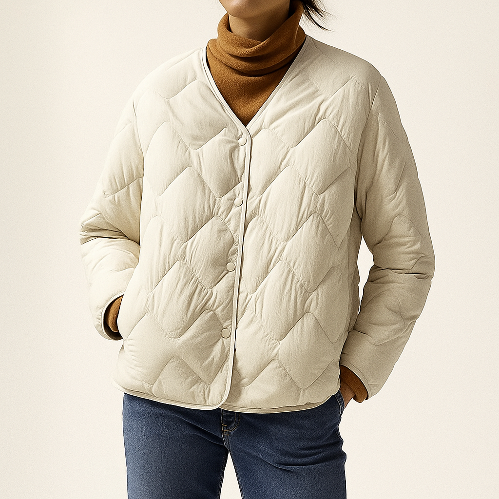 Womens quilted puffer jacket, view 8