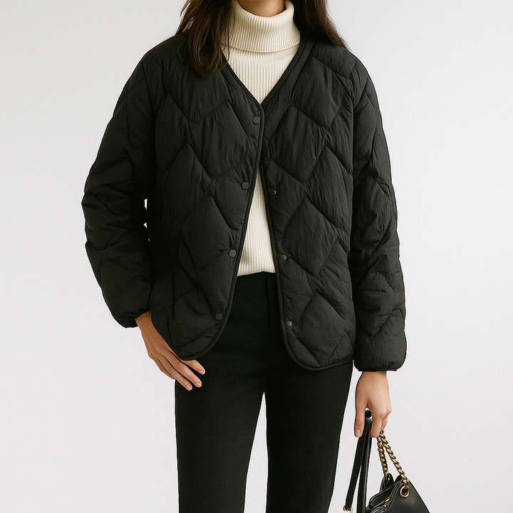 Womens quilted puffer jacket, view 7