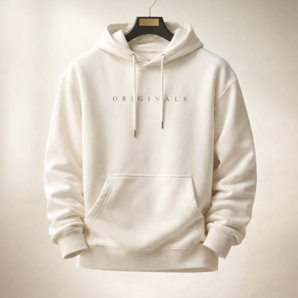 Kit | Relaxed Fleece Pull on Hoodie with Text Print