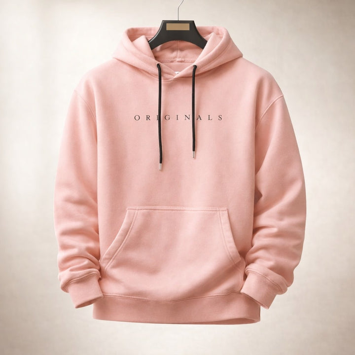 Kit | Relaxed Fleece Pull on Hoodie with Text Print
