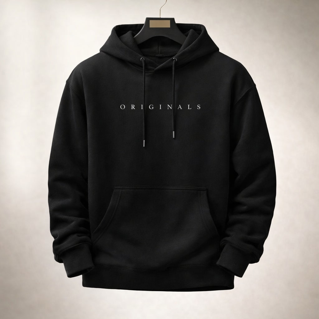 Kit | Relaxed Fleece Pull on Hoodie with Text Print
