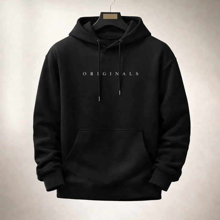 Kit | Relaxed Fleece Pull on Hoodie with Text Print