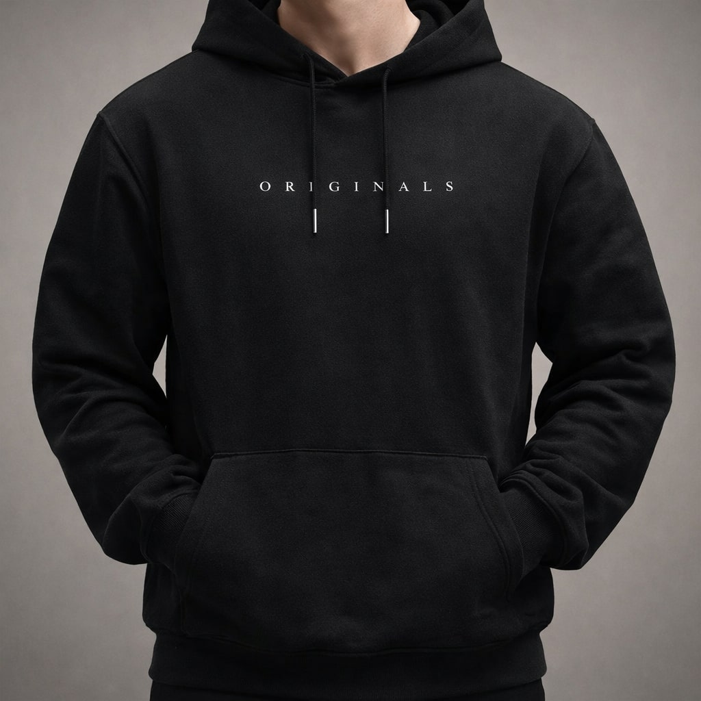 Kit | Relaxed Fleece Pull on Hoodie with Text Print
