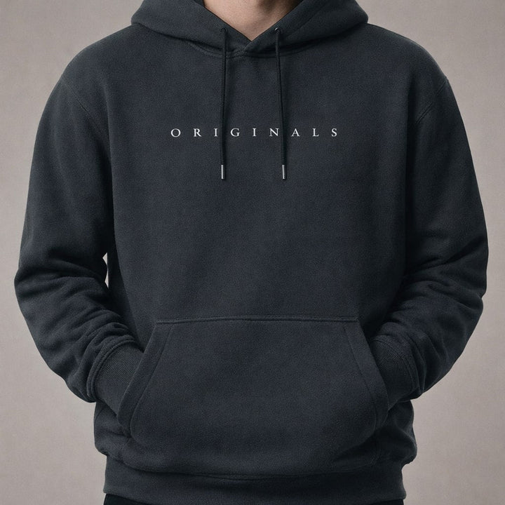 Kit | Relaxed Fleece Pull on Hoodie with Text Print