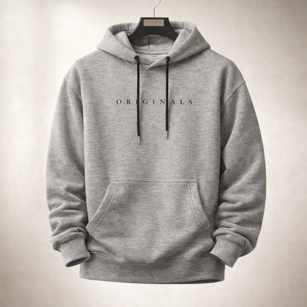 Kit | Relaxed Fleece Pull on Hoodie with Text Print