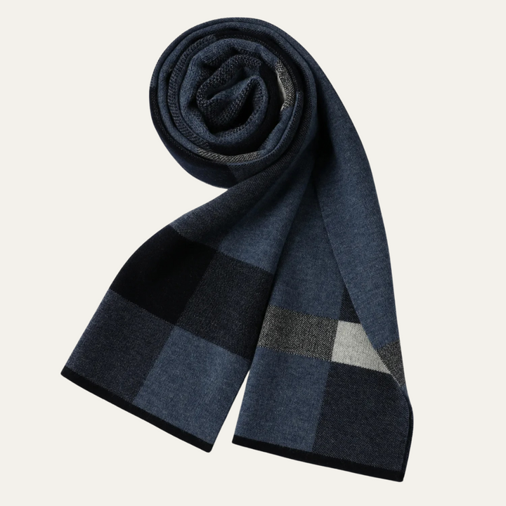 Jordan | Checked Scarf Rectangular Rolled Border