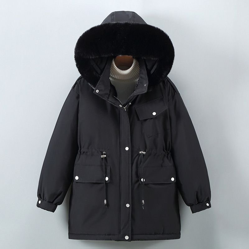 Fiona | Hooded Parka with Faux Fur Trim Zip