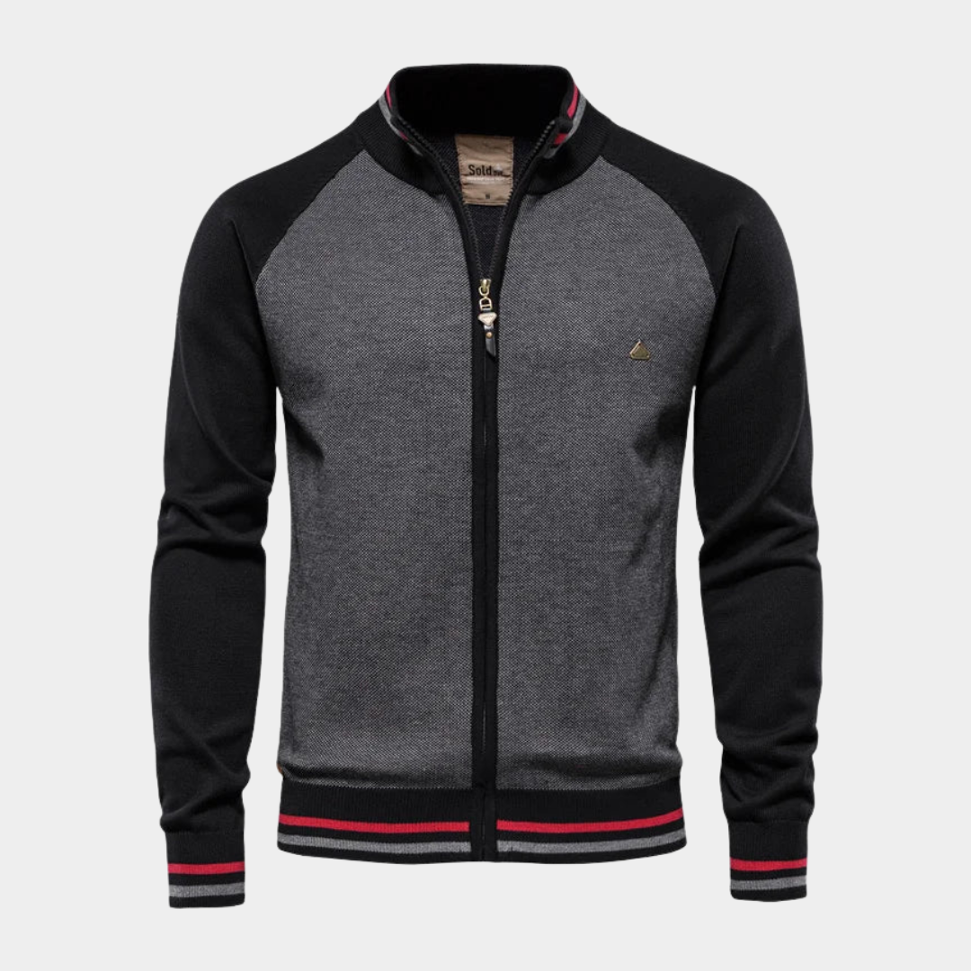 Miles | Mens Fitted Knitted Zip Cardigan