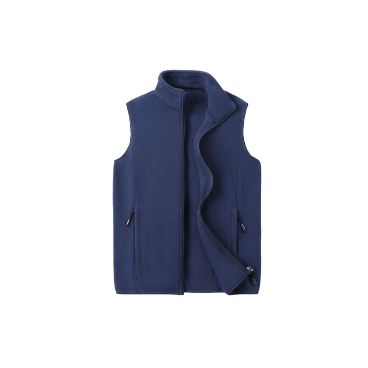 Mens zip-up fleece vest, view 4