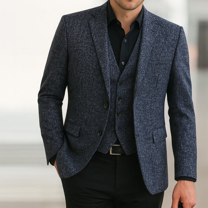 Mens slim fit textured suit blazer, view 7