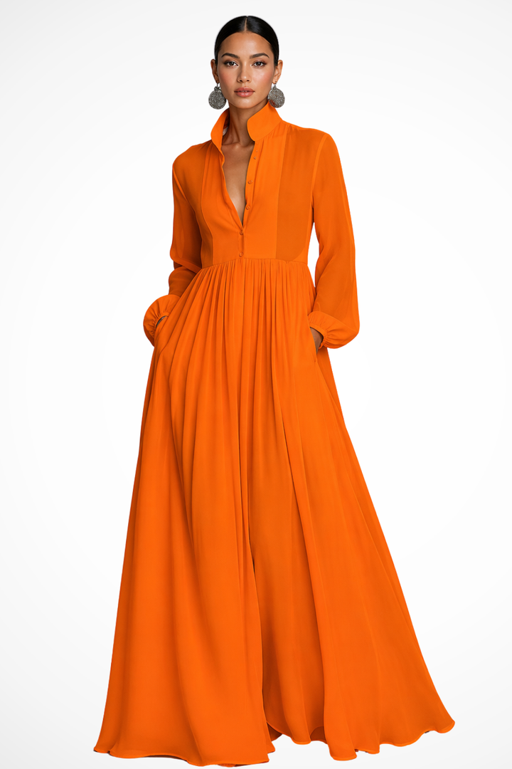 Womens long sleeve maxi dress, view 6